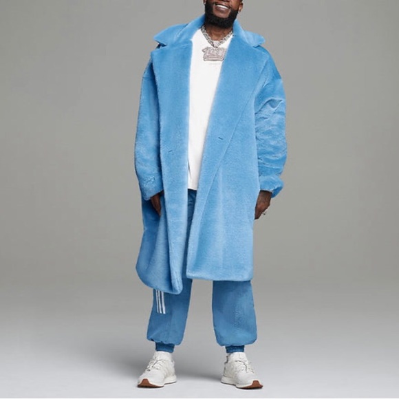 Ivy park ,oversized faux fur jacket, x-small & small, unisex, light blue, - Picture 5 of 6